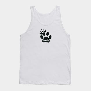 Sadie name made of hand drawn paw prints Tank Top